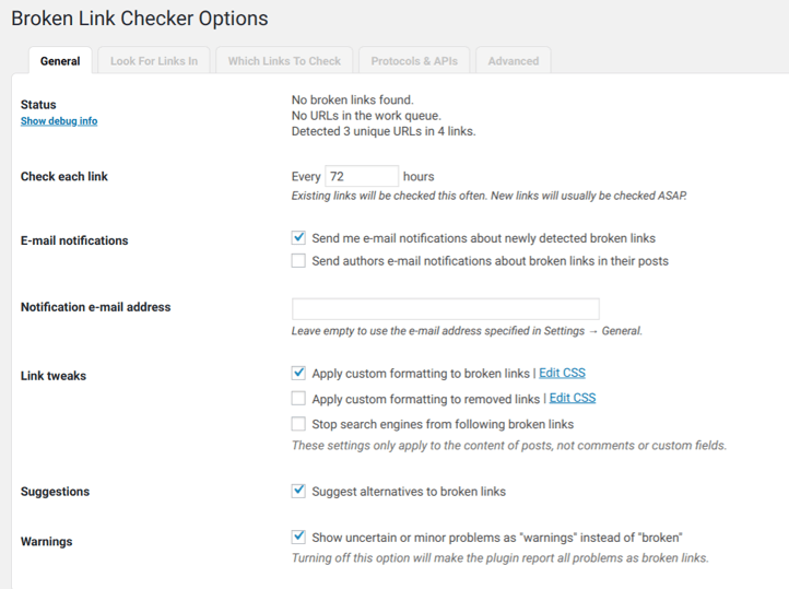 wordpress maintenance broken links